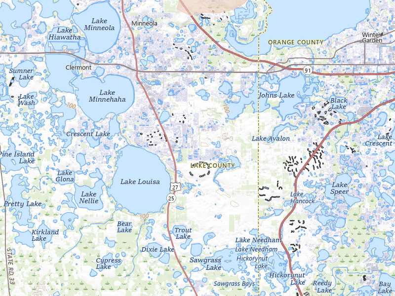 Radar-estimated hail-size map of the storm over Clermont, FL on Mar 15, 2026