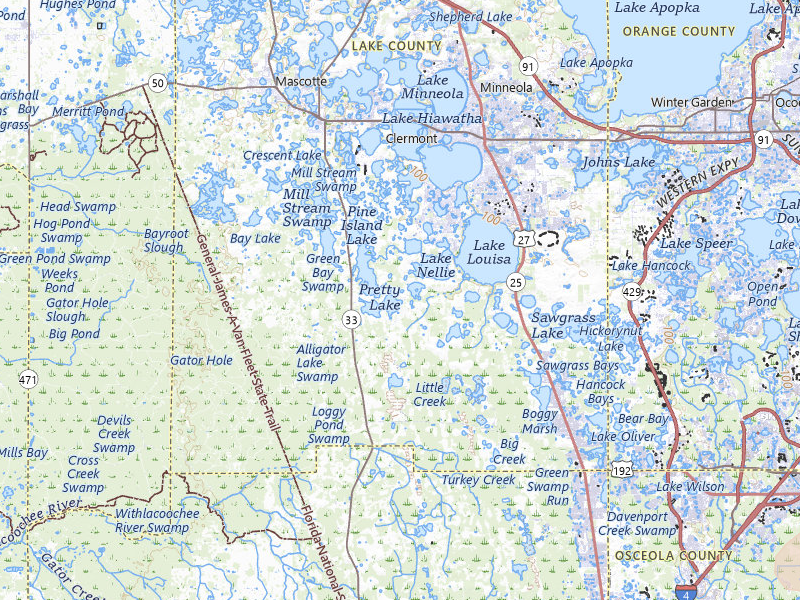 Radar-estimated hail-size map of the storm over Clermont, FL on Mar 16, 2026