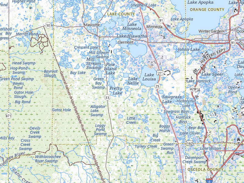 Radar-estimated hail-size map of the storm over Clermont, FL on May 2, 2026