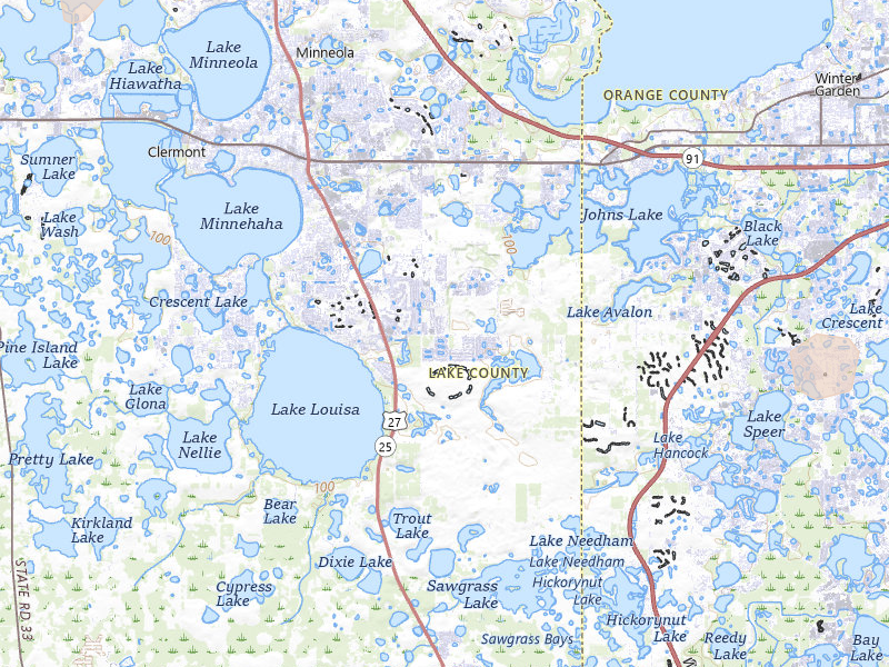 Radar-estimated hail-size map of the storm over Clermont, FL on Jun 30, 2026