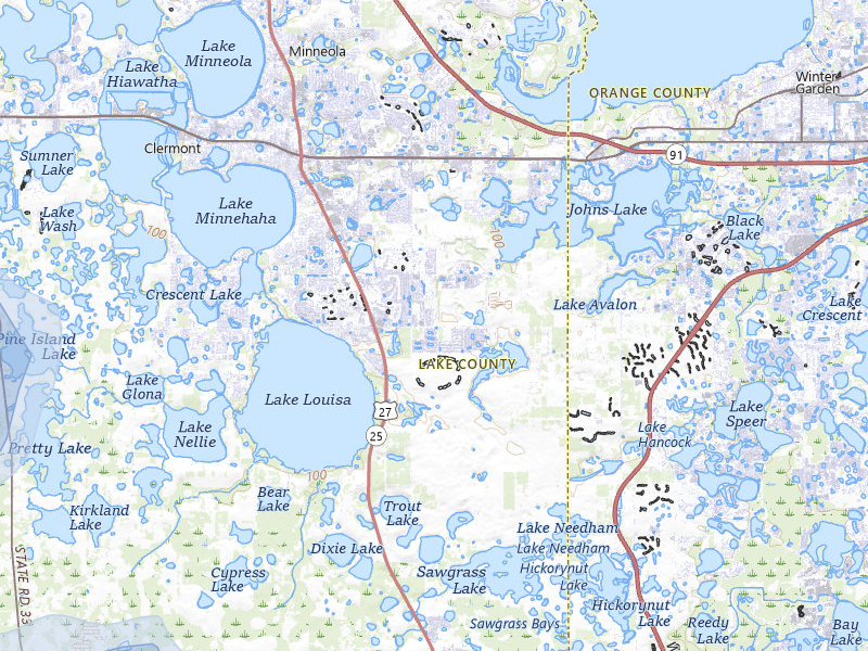 NEXRAD radar-signature map of the hail storm over Clermont, FL on Jul 8, 2026