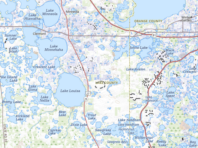 Radar-estimated hail-size map of the storm over Clermont, FL on Jul 26, 2026