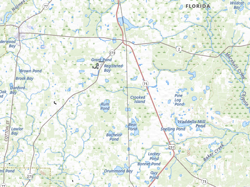 Radar-estimated hail-size map of the storm over Cottondale, FL on Jun 19, 2026