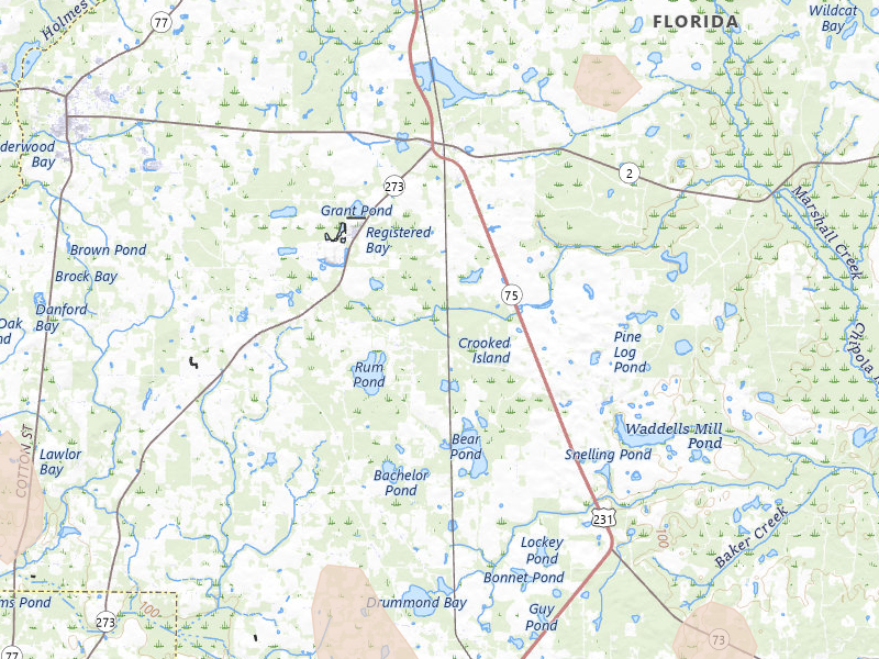 Radar-estimated hail-size map of the storm over Cottondale, FL on Jul 29, 2026
