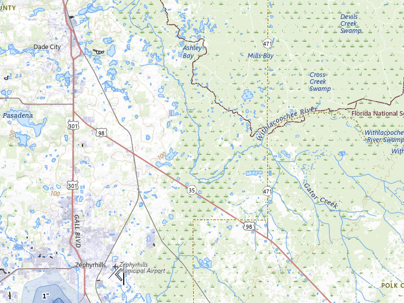 NEXRAD radar-signature map of the hail storm over Dade City, FL on May 17, 2026