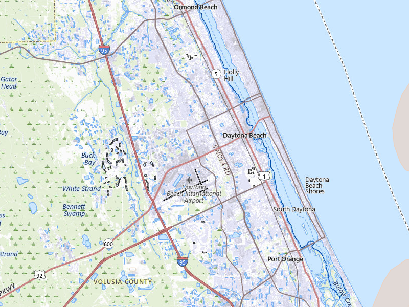 Radar-estimated hail-size map of the storm over Daytona Beach, FL on Mar 15, 2026