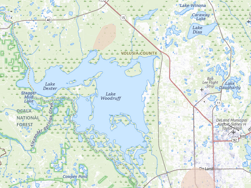 Radar-estimated hail-size map of the storm over De Leon Springs, FL on Jun 29, 2026