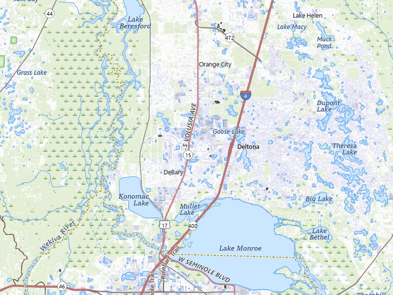 Radar-estimated hail-size map of the storm over Debary, FL on Jul 7, 2026