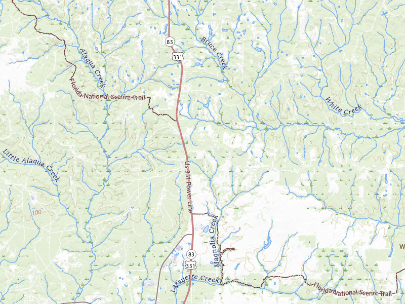 Radar-estimated hail-size map of the storm over Defuniak Springs, FL on May 7, 2026