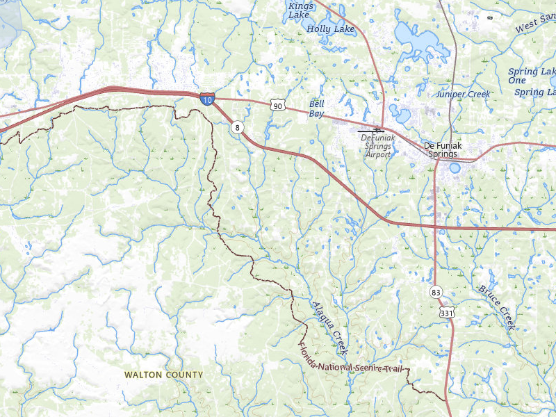 NEXRAD radar-signature map of the hail storm over Defuniak Springs, FL on Jul 10, 2026