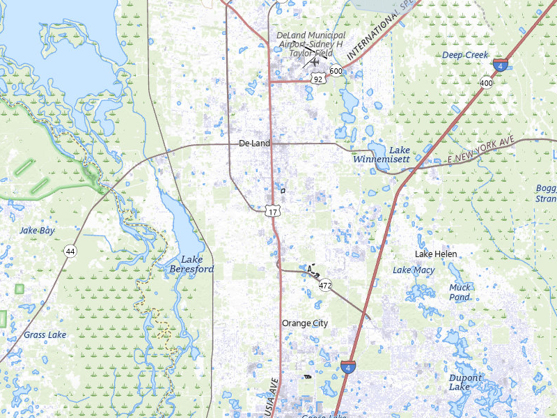 NEXRAD radar-signature map of the hail storm over Deland, FL on Jun 27, 2026
