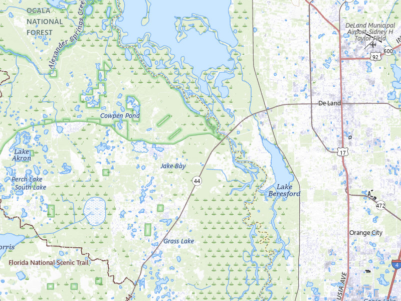 NEXRAD radar-signature map of the hail storm over Deland, FL on Aug 11, 2026