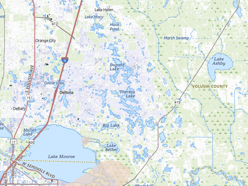 Radar-estimated hail-size map of the storm over Deltona, FL on Jun 18, 2026