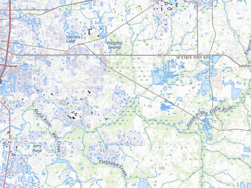 Radar-estimated hail-size map of the storm over Dover, FL on Mar 15, 2026