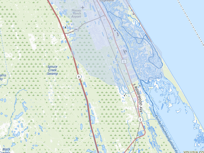 NEXRAD radar-signature map of the hail storm over Edgewater, FL on Jul 12, 2026
