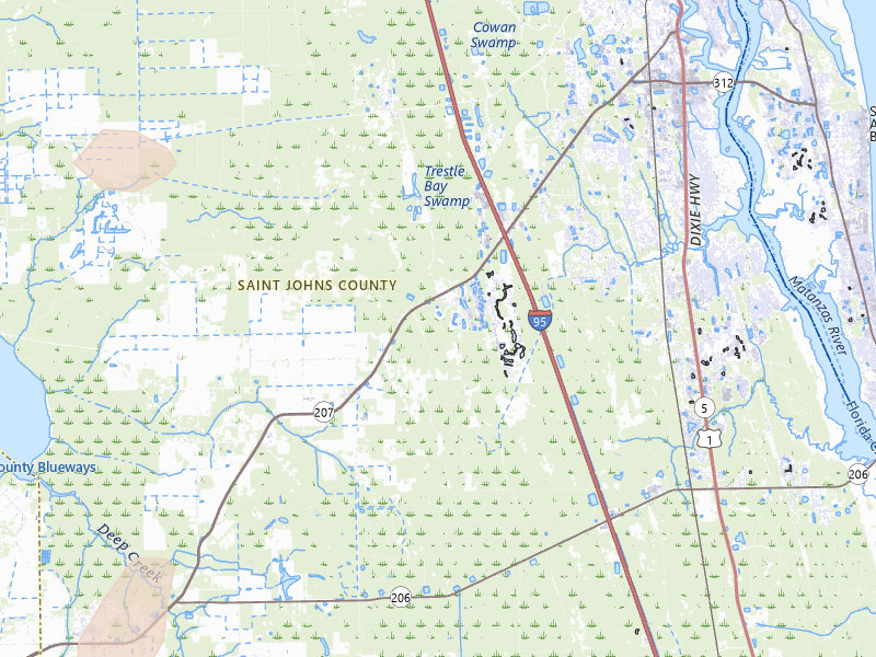 Radar-estimated hail-size map of the storm over Elkton, FL on Jul 30, 2026