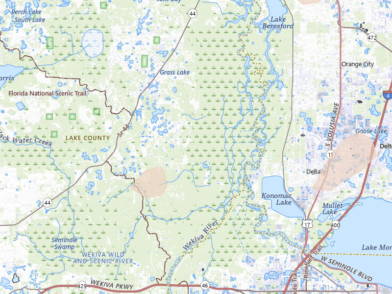 Radar-estimated hail-size map of the storm over Eustis, FL on Jun 29, 2026