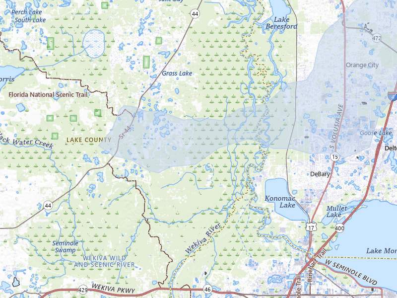 NEXRAD radar-signature map of the hail storm over Eustis, FL on Jul 30, 2026