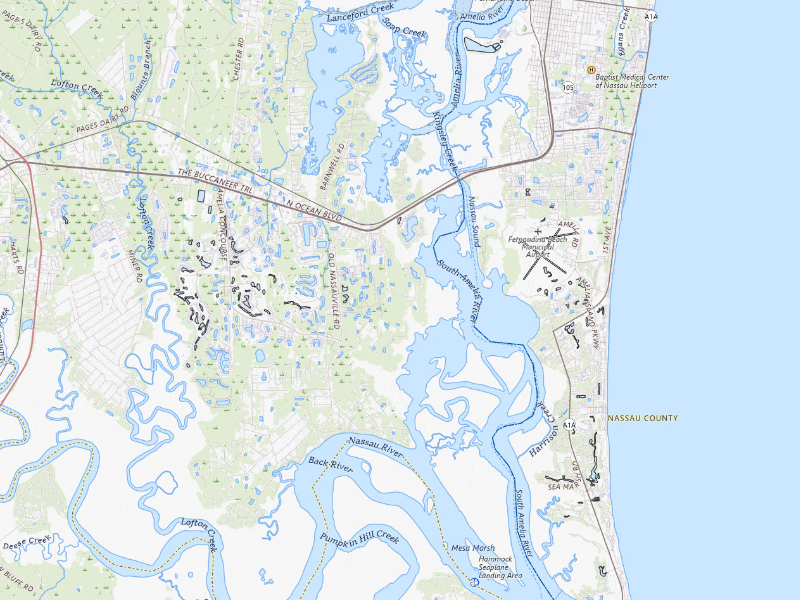 NEXRAD radar-signature map of the hail storm over Fernandina Beach, FL on Aug 24, 2026