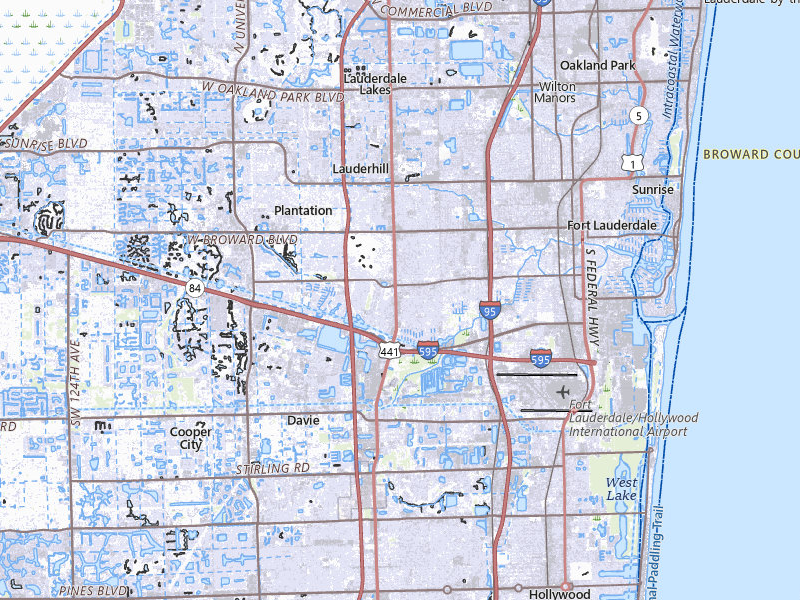 NEXRAD radar-signature map of the hail storm over Fort Lauderdale, FL on Jul 3, 2026