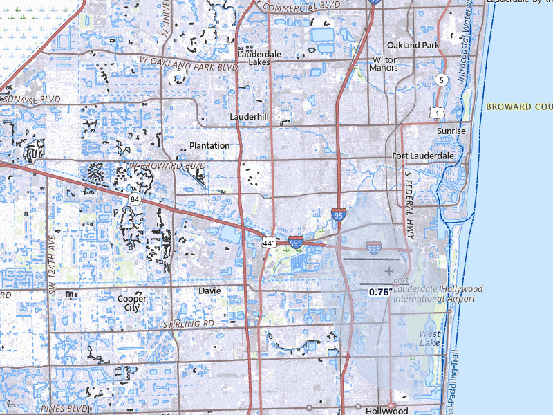 NEXRAD radar-signature map of the hail storm over Fort Lauderdale, FL on Jul 31, 2026
