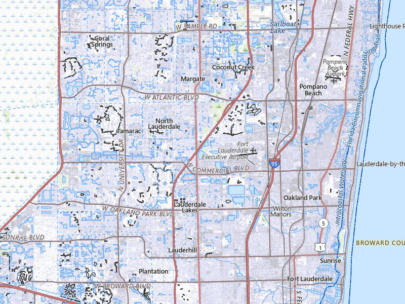 NEXRAD radar-signature map of the hail storm over Fort Lauderdale, FL on Aug 22, 2026