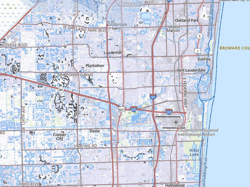 NEXRAD radar-signature map of the hail storm over Fort Lauderdale, FL on Sep 5, 2026