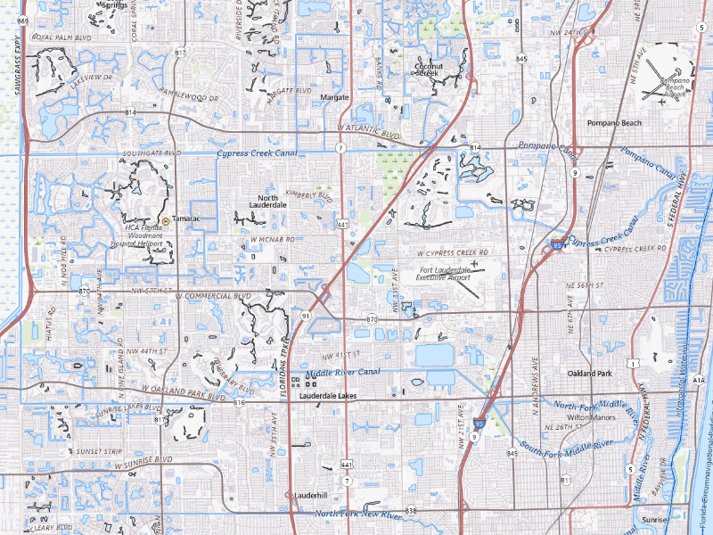 Radar-estimated hail-size map of the storm over Fort Lauderdale, FL on Sep 12, 2026
