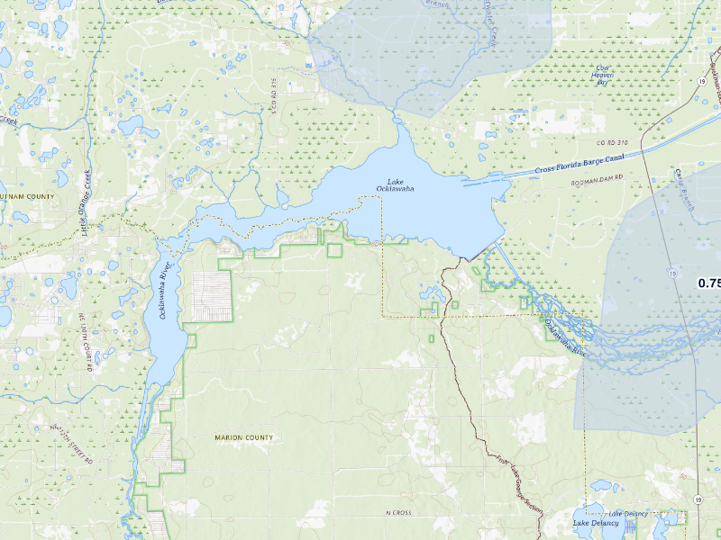 NEXRAD radar-signature map of the hail storm over Fort Mc Coy, FL on Sep 4, 2026