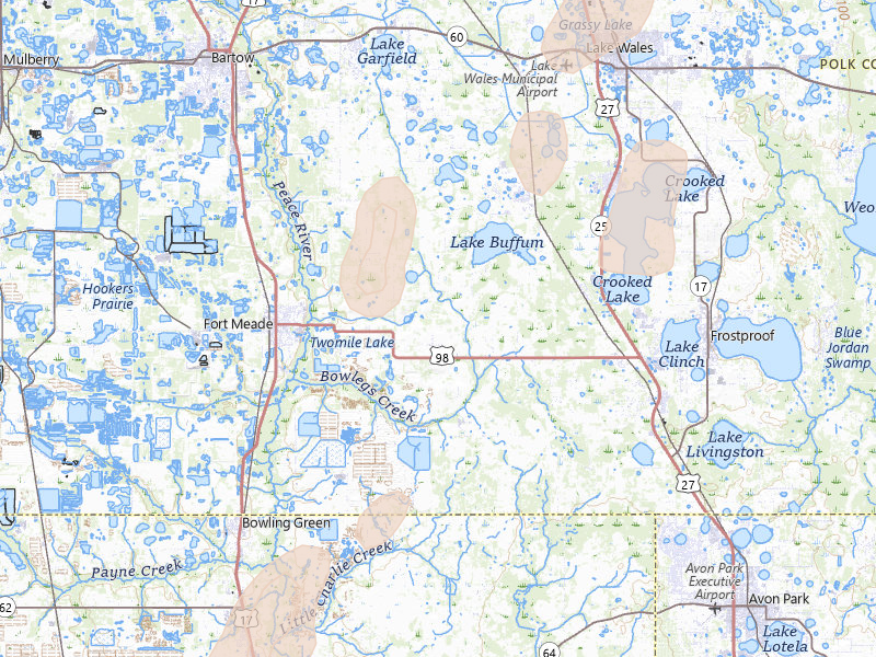Radar-estimated hail-size map of the storm over Fort Meade, FL on Mar 15, 2026