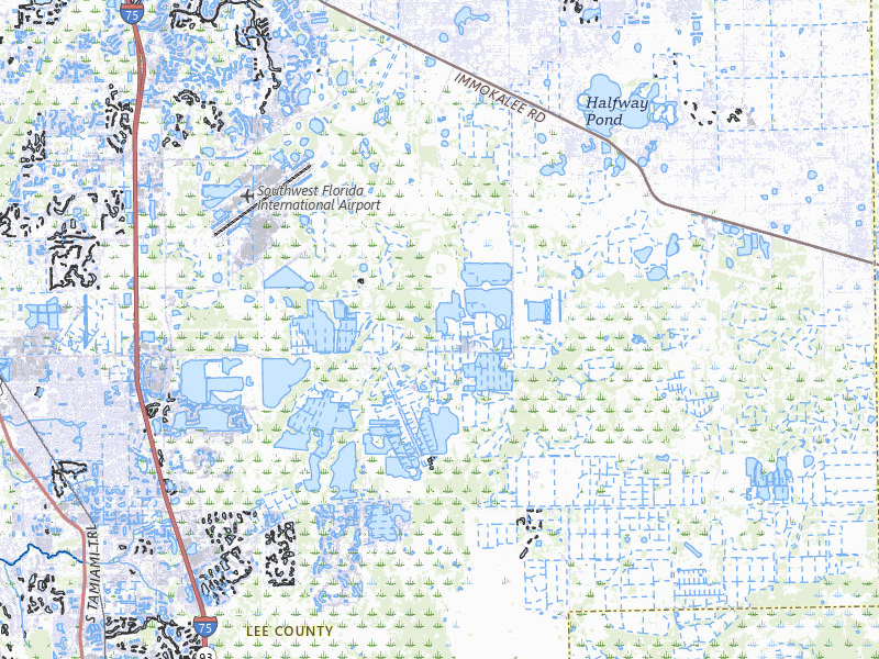 Radar-estimated hail-size map of the storm over Fort Myers, FL on Mar 1, 2026
