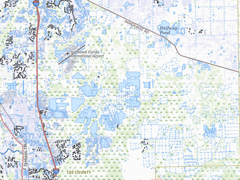 Radar-estimated hail-size map of the storm over Fort Myers, FL on May 21, 2026