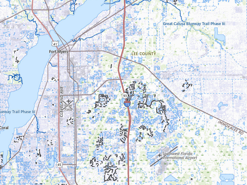 Radar-estimated hail-size map of the storm over Fort Myers, FL on Jun 22, 2026