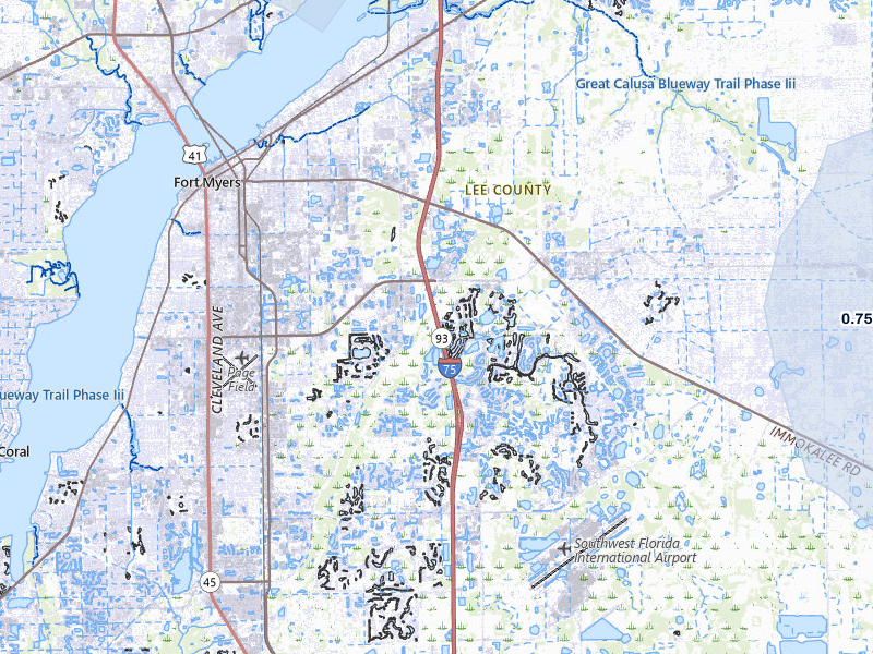 NEXRAD radar-signature map of the hail storm over Fort Myers, FL on Jul 22, 2026
