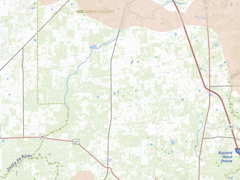 Radar-estimated hail-size map of the storm over Fort White, FL on May 17, 2026
