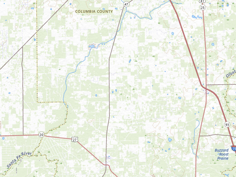 Radar-estimated hail-size map of the storm over Fort White, FL on Jul 30, 2026