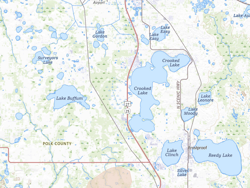 Radar-estimated hail-size map of the storm over Frostproof, FL on Jul 17, 2026