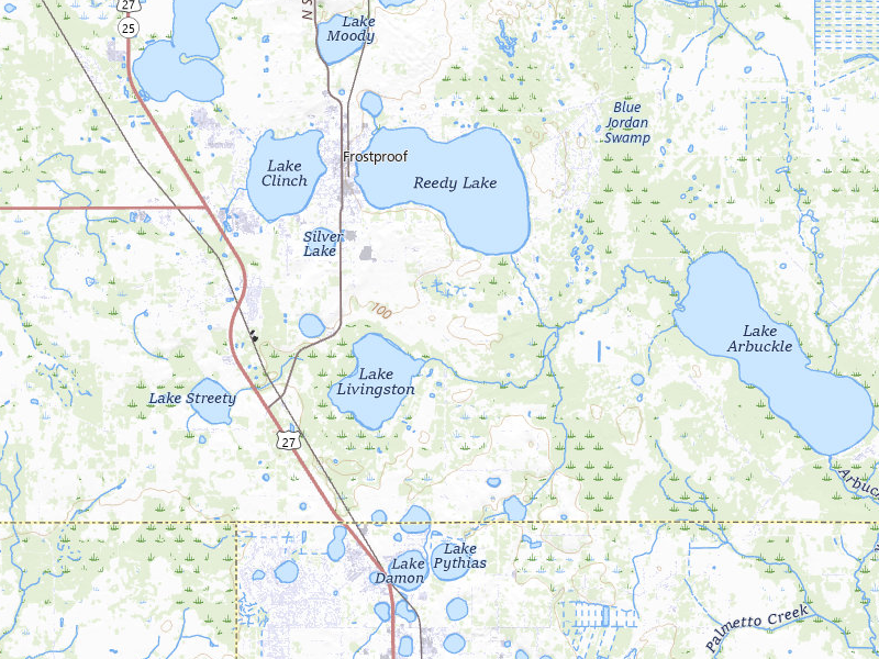 Radar-estimated hail-size map of the storm over Frostproof, FL on Jul 26, 2026