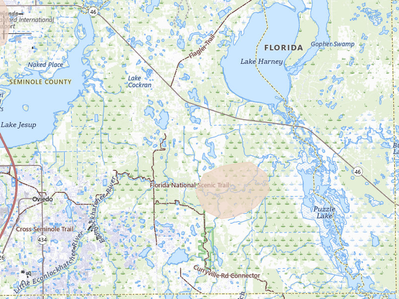 Radar-estimated hail-size map of the storm over Geneva, FL on Aug 19, 2026