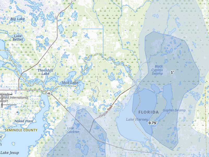 NEXRAD radar-signature map of the hail storm over Geneva, FL on Aug 20, 2026