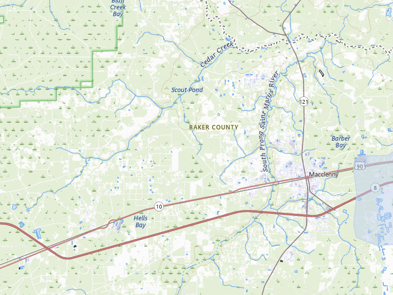 NEXRAD radar-signature map of the hail storm over Glen Saint Mary, FL on Aug 25, 2026