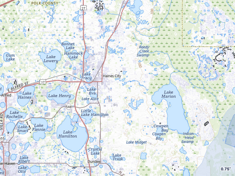 NEXRAD radar-signature map of the hail storm over Haines City, FL on Aug 14, 2026