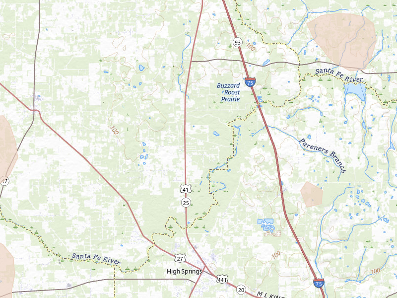 Radar-estimated hail-size map of the storm over High Springs, FL on May 17, 2026