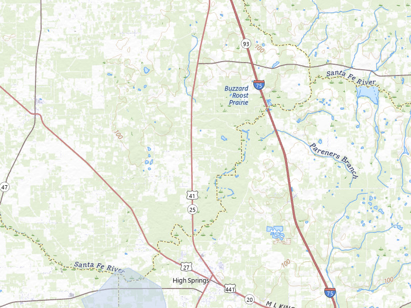NEXRAD radar-signature map of the hail storm over High Springs, FL on Jul 6, 2026