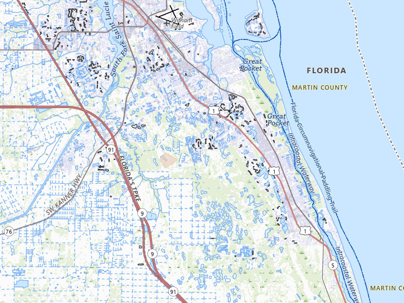 Radar-estimated hail-size map of the storm over Hobe Sound, FL on Aug 19, 2026