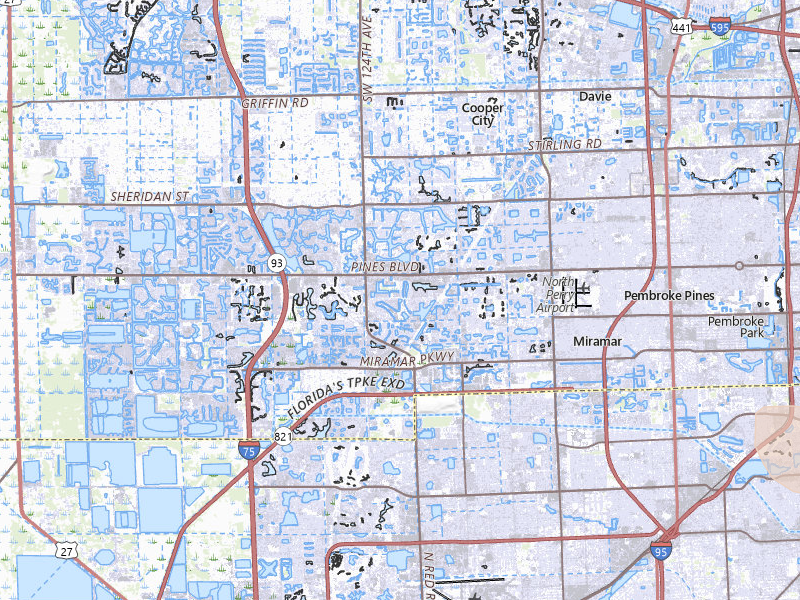 Radar-estimated hail-size map of the storm over Hollywood, FL on May 31, 2026