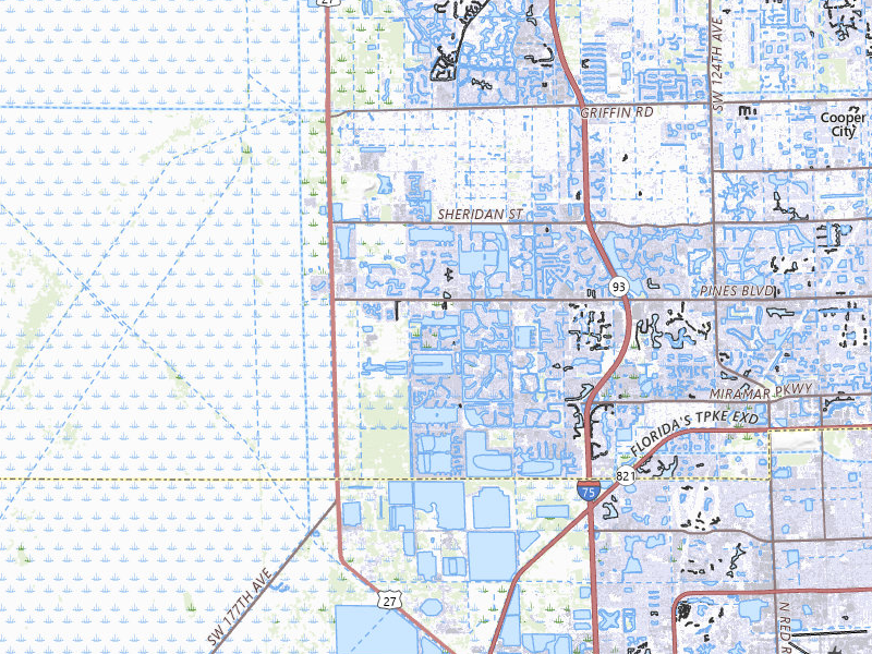 Radar-estimated hail-size map of the storm over Hollywood, FL on Jun 26, 2026