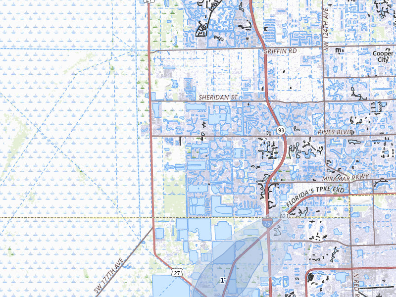 NEXRAD radar-signature map of the hail storm over Hollywood, FL on Aug 3, 2026