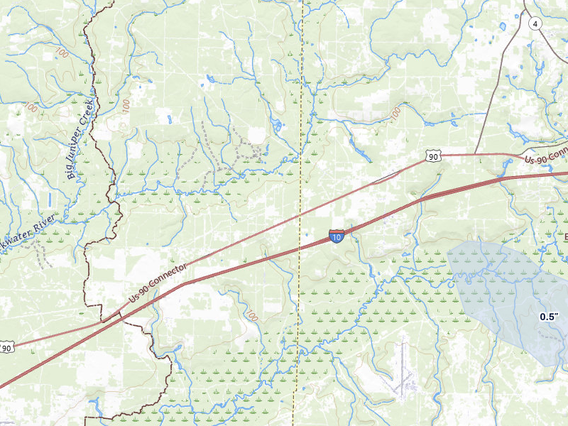 NEXRAD radar-signature map of the hail storm over Holt, FL on Jun 26, 2026