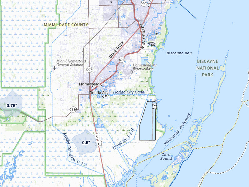 NEXRAD radar-signature map of the hail storm over Homestead, FL on Jul 25, 2026
